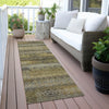 Piper Looms Chantille Stripes ACN2029 Wheat Machine Washable Area Rug Runner Outdoor Lifestyle Image Feature
