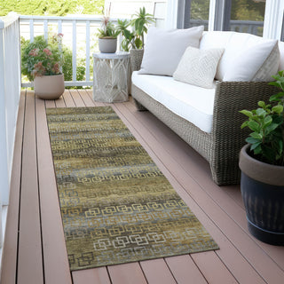 Piper Looms Chantille Stripes ACN2029 Wheat Machine Washable Area Rug Runner Outdoor Lifestyle Image Feature