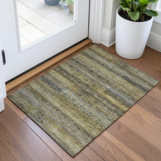 Piper Looms Chantille Stripes ACN2029 Wheat Machine Washable Area Rug Scatter Lifestyle Image Feature