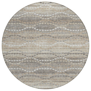 Piper Looms Chantille Gradient ACN2030 Beige Machine Washable Area Rug Round Main Image
