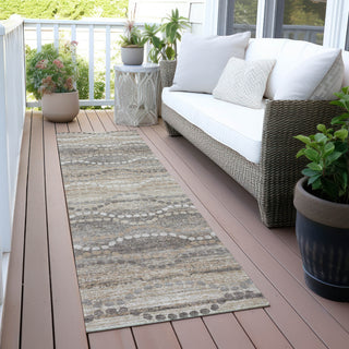 Piper Looms Chantille Gradient ACN2030 Beige Machine Washable Area Rug Runner Outdoor Lifestyle Image Feature