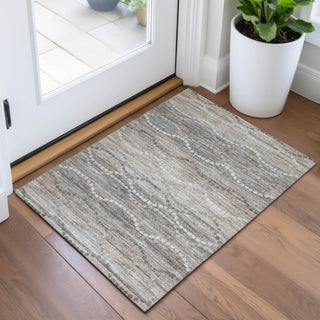 Piper Looms Chantille Gradient ACN2030 Beige Machine Washable Area Rug Scatter Lifestyle Image Feature