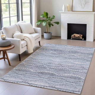 Piper Looms Chantille Gradient ACN2030 Blue Machine Washable Area Rug Lifestyle Image Feature