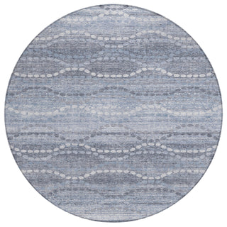 Piper Looms Chantille Gradient ACN2030 Blue Machine Washable Area Rug Round Main Image