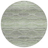 Piper Looms Chantille Gradient ACN2030 Green Machine Washable Area Rug Round Main Image