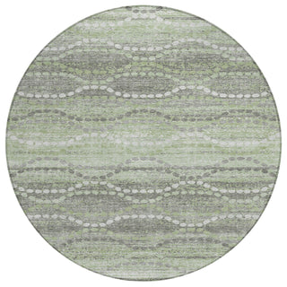 Piper Looms Chantille Gradient ACN2030 Green Machine Washable Area Rug Round Main Image