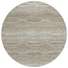 Piper Looms Chantille Gradient ACN2030 Khaki Machine Washable Area Rug Round Main Image