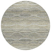 Piper Looms Chantille Gradient ACN2030 Pewter Machine Washable Area Rug Round Main Image