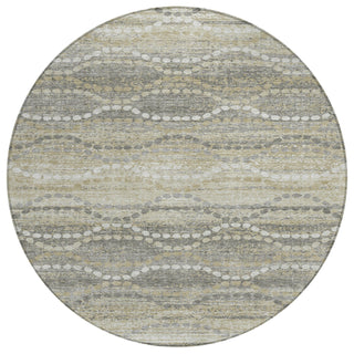 Piper Looms Chantille Gradient ACN2030 Pewter Machine Washable Area Rug Round Main Image