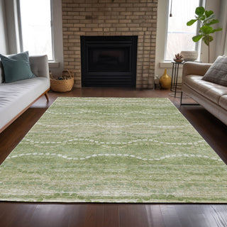 Piper Looms Chantille Gradient ACN2030 Sage Machine Washable Area Rug Lifestyle Image Feature