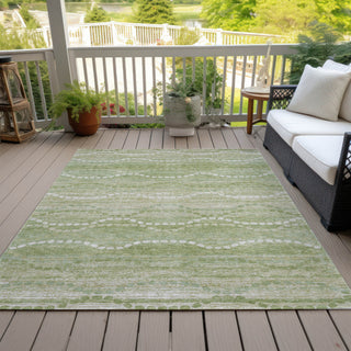 Piper Looms Chantille Gradient ACN2030 Sage Machine Washable Area Rug Outdoor Lifestyle Image Feature