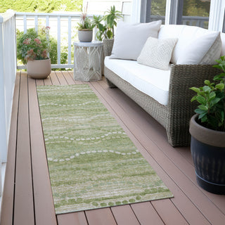 Piper Looms Chantille Gradient ACN2030 Sage Machine Washable Area Rug Runner Outdoor Lifestyle Image Feature