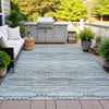 Piper Looms Chantille Gradient ACN2030 Teal Machine Washable Area Rug Outdoor Lifestyle Image Feature