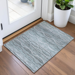 Piper Looms Chantille Gradient ACN2030 Teal Machine Washable Area Rug Scatter Lifestyle Image Feature