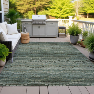 Piper Looms Chantille Gradient ACN2031 Aloe Machine Washable Area Rug Outdoor Lifestyle Image Feature