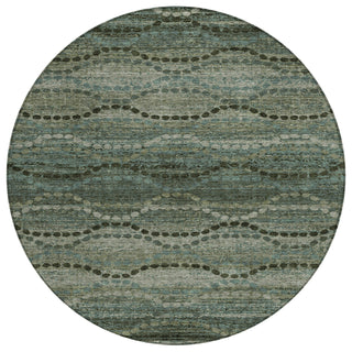 Piper Looms Chantille Gradient ACN2031 Aloe Machine Washable Area Rug Round Main Image