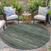 Piper Looms Chantille Gradient ACN2031 Aloe Machine Washable Area Rug Round Outdoor Lifestyle Image Feature