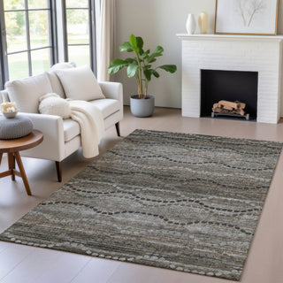 Piper Looms Chantille Gradient ACN2031 Chocolate Machine Washable Area Rug Lifestyle Image Feature