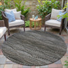 Piper Looms Chantille Gradient ACN2031 Chocolate Machine Washable Area Rug Round Outdoor Lifestyle Image Feature