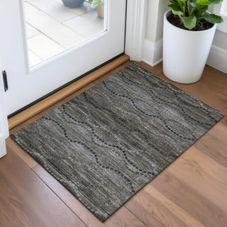 Piper Looms Chantille Gradient ACN2031 Chocolate Machine Washable Area Rug Scatter Lifestyle Image Feature