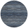 Piper Looms Chantille Gradient ACN2031 Navy Machine Washable Area Rug Round Main Image