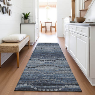 Piper Looms Chantille Gradient ACN2031 Navy Machine Washable Area Rug Runner Lifestyle Image Feature