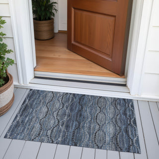 Piper Looms Chantille Gradient ACN2031 Navy Machine Washable Area Rug Scatter Outdoor Lifestyle Image Feature