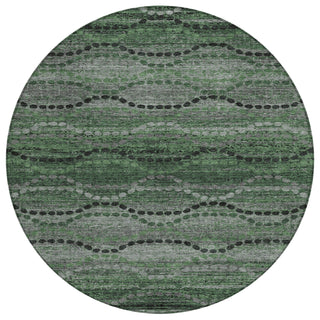 Piper Looms Chantille Gradient ACN2031 Olive Machine Washable Area Rug Round Main Image
