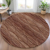 Piper Looms Chantille Gradient ACN2031 Paprika Machine Washable Area Rug Round Lifestyle Image Feature