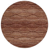 Piper Looms Chantille Gradient ACN2031 Paprika Machine Washable Area Rug Round Main Image