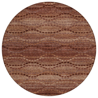 Piper Looms Chantille Gradient ACN2031 Paprika Machine Washable Area Rug Round Main Image