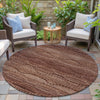 Piper Looms Chantille Gradient ACN2031 Paprika Machine Washable Area Rug Round Outdoor Lifestyle Image Feature