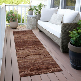 Piper Looms Chantille Gradient ACN2031 Paprika Machine Washable Area Rug Runner Outdoor Lifestyle Image Feature