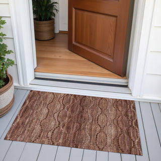 Piper Looms Chantille Gradient ACN2031 Paprika Machine Washable Area Rug Scatter Outdoor Lifestyle Image Feature