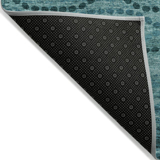 Piper Looms Chantille Gradient ACN2031 Turquoise Machine Washable Area Rug Backing Image