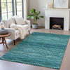 Piper Looms Chantille Gradient ACN2031 Turquoise Machine Washable Area Rug Lifestyle Image Feature