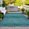 Piper Looms Chantille Gradient ACN2031 Turquoise Machine Washable Area Rug Outdoor Lifestyle Image Feature