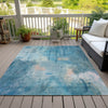 Piper Looms Chantille Abstract ACN2032 Blue Machine Washable Area Rug Outdoor Lifestyle Image Feature
