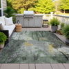 Piper Looms Chantille Abstract ACN2032 Pewter Machine Washable Area Rug Outdoor Lifestyle Image Feature