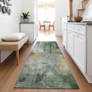 Piper Looms Chantille Abstract ACN2032 Pewter Machine Washable Area Rug Runner Lifestyle Image Feature