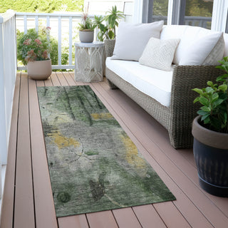 Piper Looms Chantille Abstract ACN2032 Pewter Machine Washable Area Rug Runner Outdoor Lifestyle Image Feature