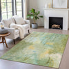 Piper Looms Chantille Abstract ACN2032 Sage Machine Washable Area Rug Lifestyle Image Feature