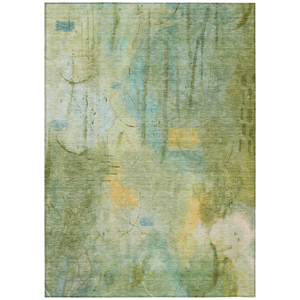 Piper Looms Chantille Abstract ACN2032 Sage Machine Washable Area Rug main image