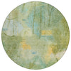 Piper Looms Chantille Abstract ACN2032 Sage Machine Washable Area Rug Round Main Image