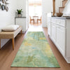 Piper Looms Chantille Abstract ACN2032 Sage Machine Washable Area Rug Runner Lifestyle Image Feature