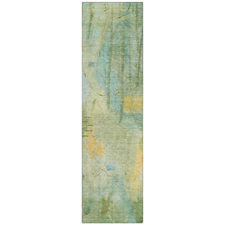 Piper Looms Chantille Abstract ACN2032 Sage Machine Washable Area Rug Runner Main Image