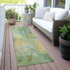Piper Looms Chantille Abstract ACN2032 Sage Machine Washable Area Rug Runner Outdoor Lifestyle Image Feature