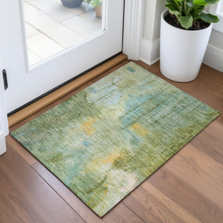 Piper Looms Chantille Abstract ACN2032 Sage Machine Washable Area Rug Scatter Lifestyle Image Feature