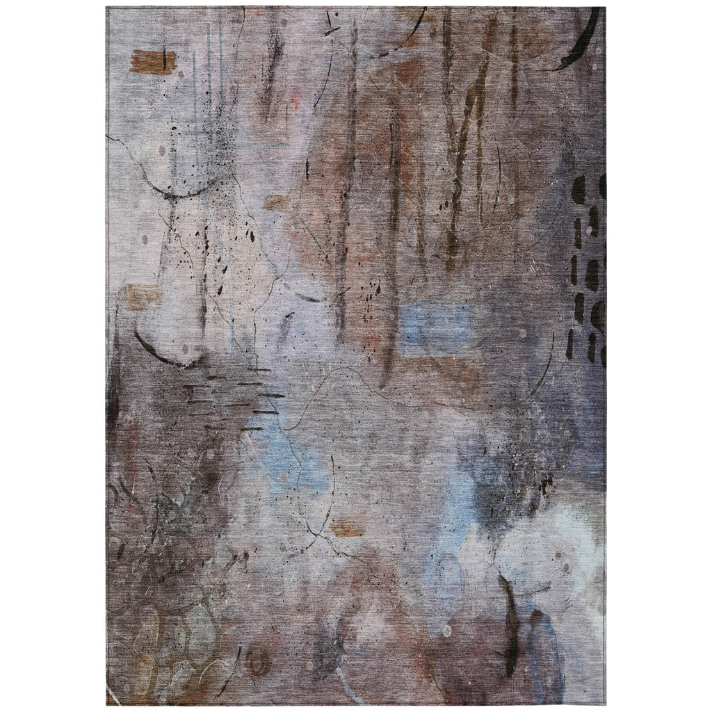 Piper Looms Chantille Abstract ACN2032 Taupe Machine Washable Area Rug main image