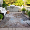 Piper Looms Chantille Abstract ACN2032 Taupe Machine Washable Area Rug Outdoor Lifestyle Image Feature
